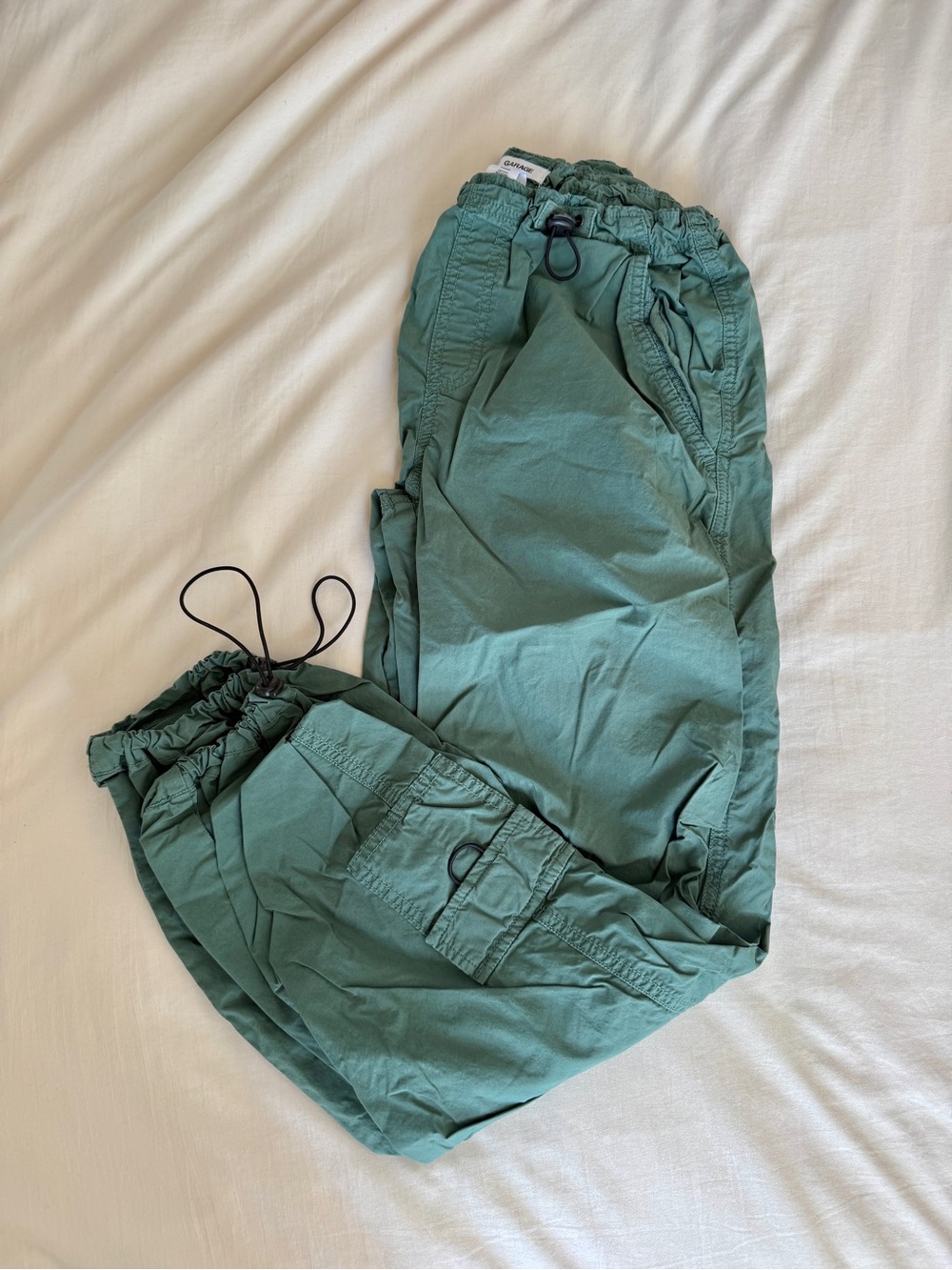 Garage Teal Parachute Pants